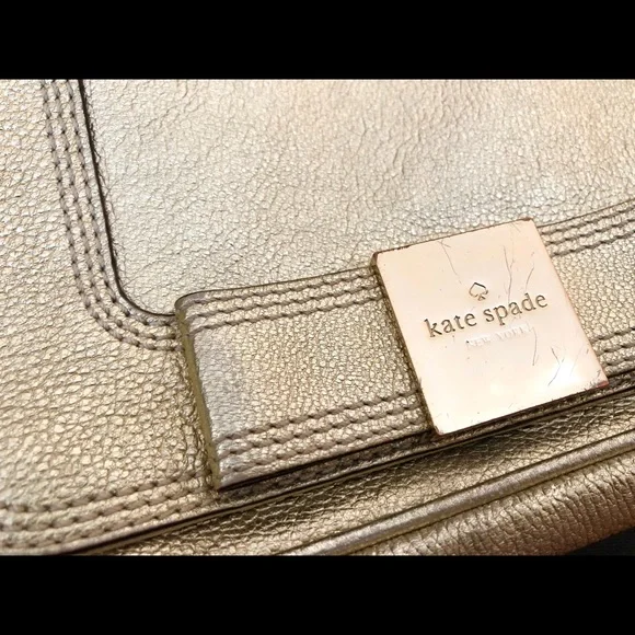 Kate Spade Bow Gold Shoulder Crossbody Bag - Picture 3 of 4